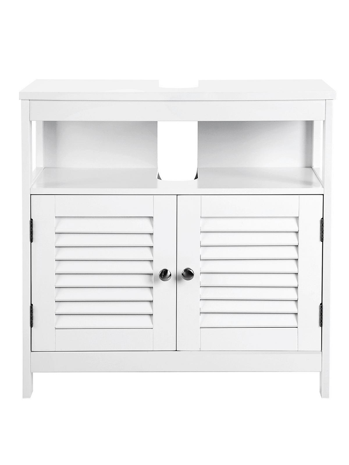 WASCHBECKENUNTERSCHRANK BBC02WT - Silberfarben/Schwarz, Trend, Holzwerkstoff/Metall (60/60/30cm) - MID.YOU