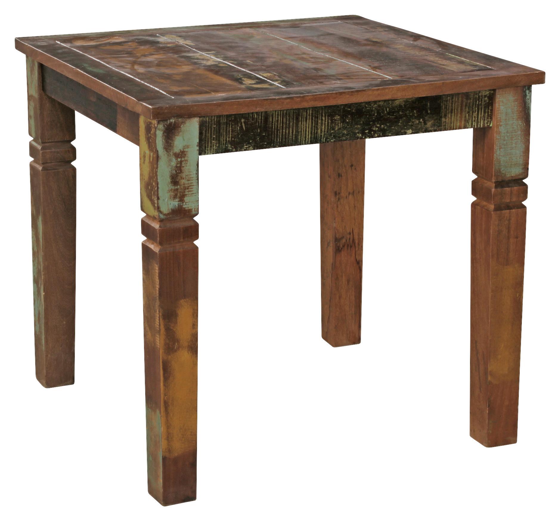 Esstisch "Kalkutta" , ca. 80x80 cm, aus Mango - Braun, MODERN, Holz (80/80/76cm) - MID.YOU