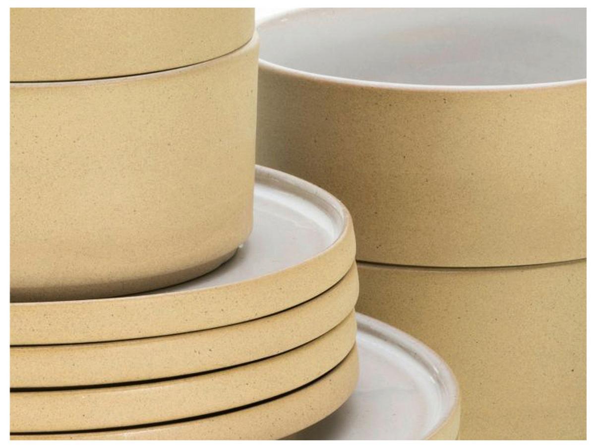 Set Krožnikov Futuro White Sand, 4-Delni - bela/bež, Basics, keramika (26cm) - Creatable