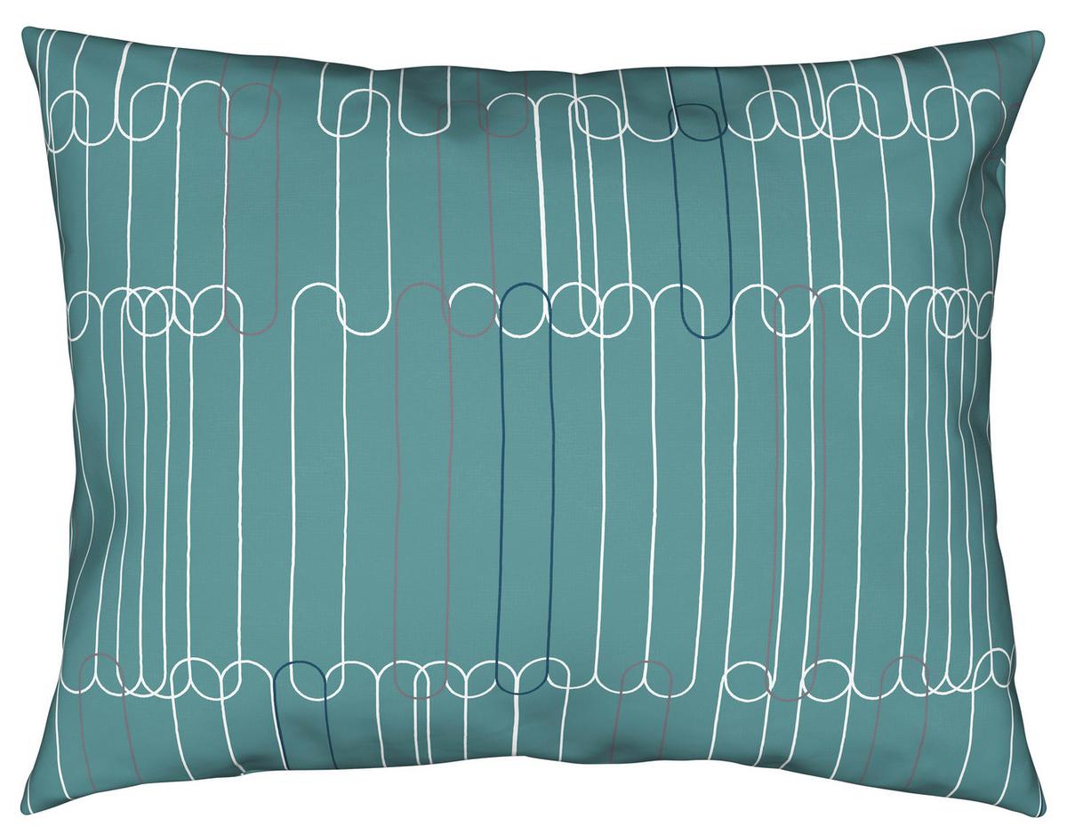 BETTWÄSCHESET CHAINS - Weiss/Petrol, Konventionell, Textil (160/210cm) - Modern Living