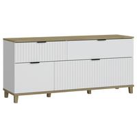 Tv-element Plissee - Moderno, kovina/leseni material (144,8/65,6/40cm) - Mömax