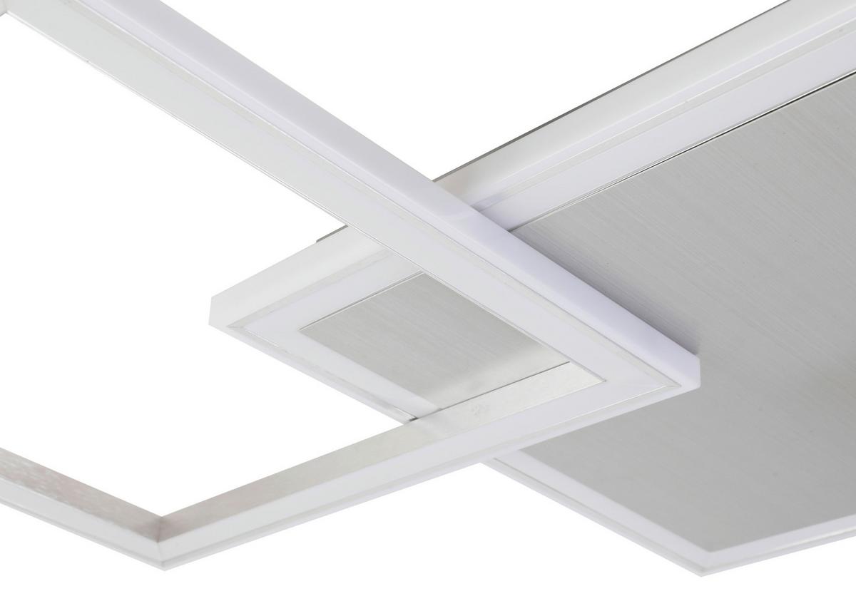 Led Mennyezeti Lámpa Qinton - alumíniumszínű, Romantik / Landhaus, műanyag/fém (95/44/7,3cm) - Premium Living