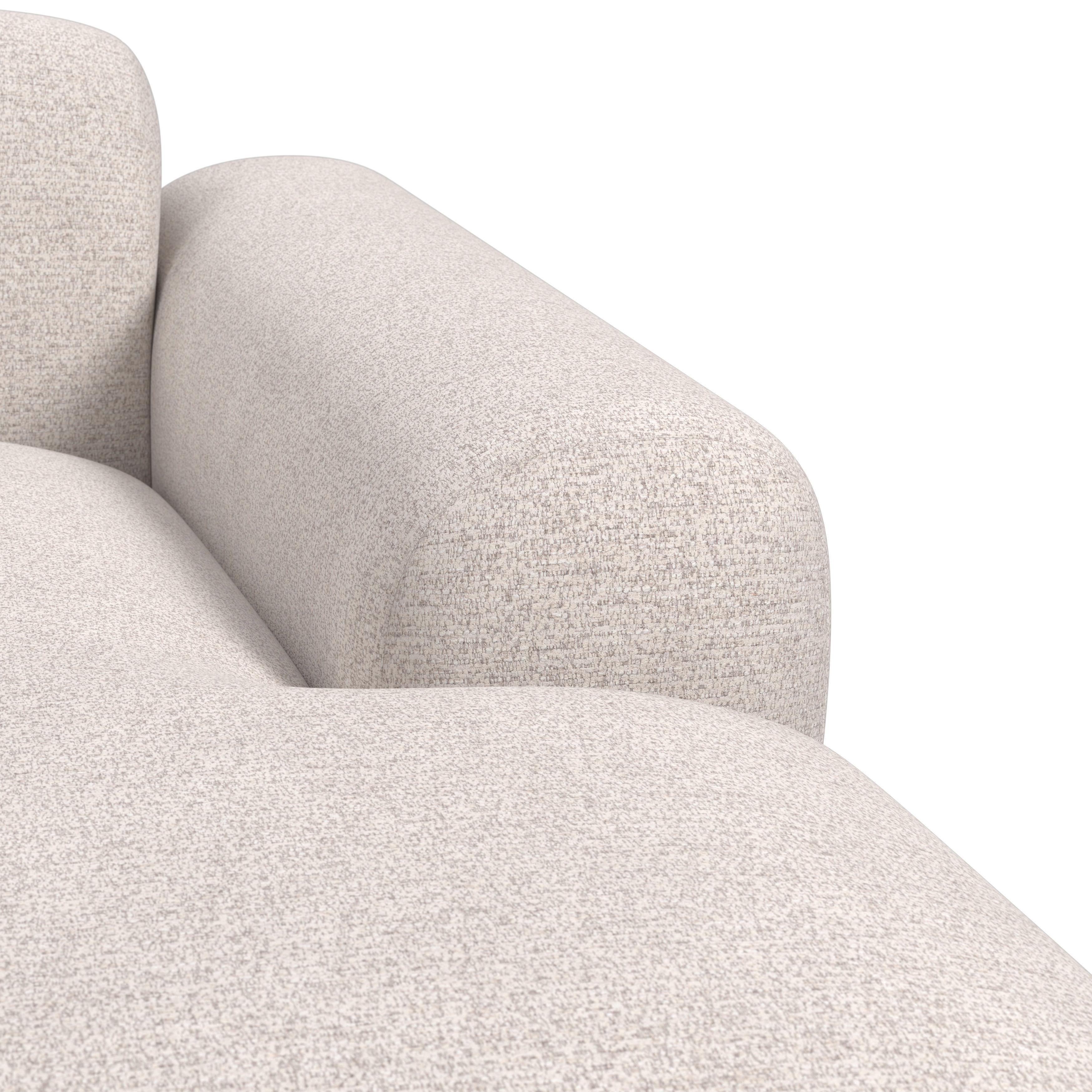 HÖRNSOFFA MARLO - svart/cremefärgad, Modern, trä/textil (263/162cm) - Bessagi Home