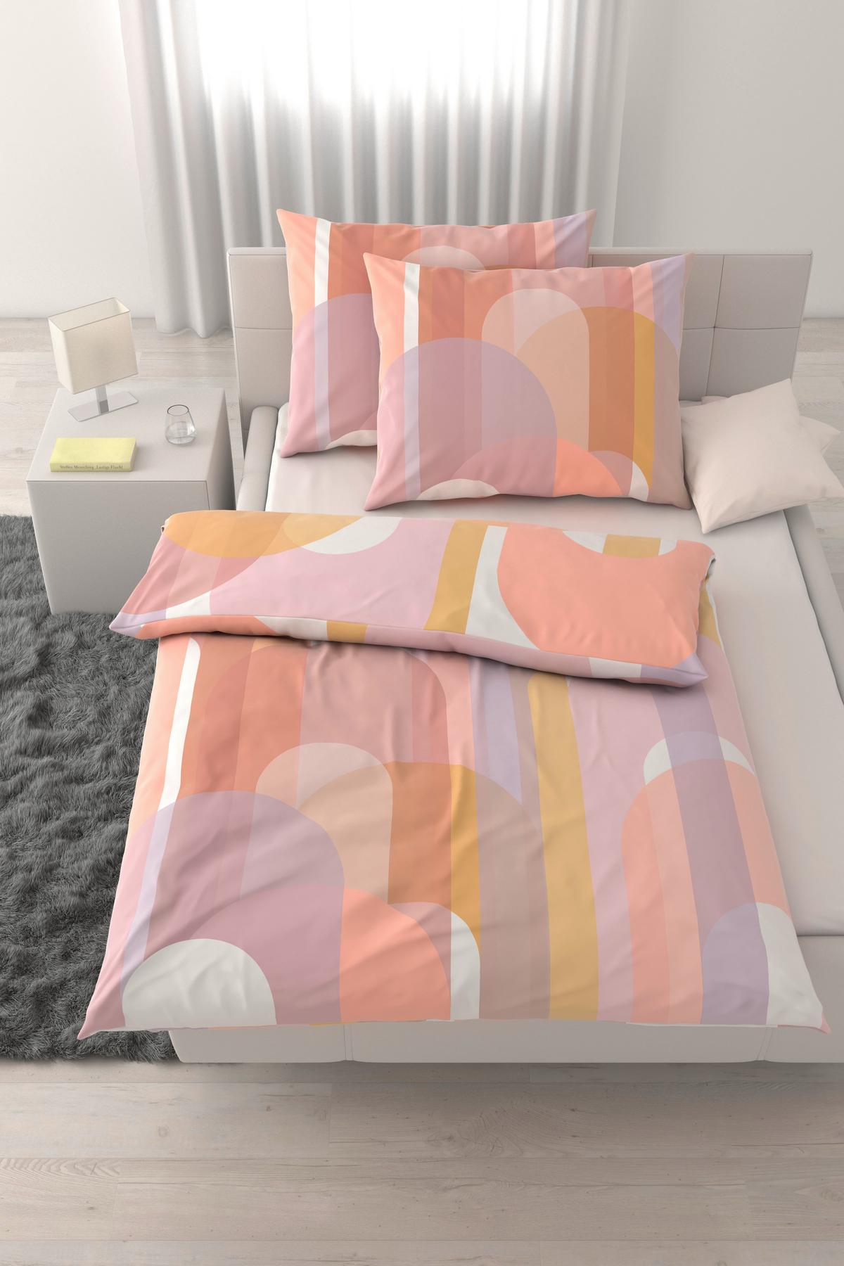 Posteljnina Maiko Xxl - roza/pastelno modra, Trendi, tekstil (200/200cm) - Mömax