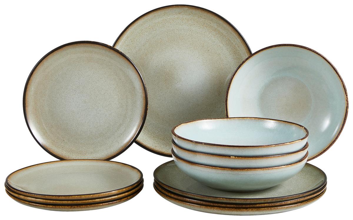 Jedilni Servis Stone Town Grey, 12-Delni - siva, Basics, keramika - Creatable