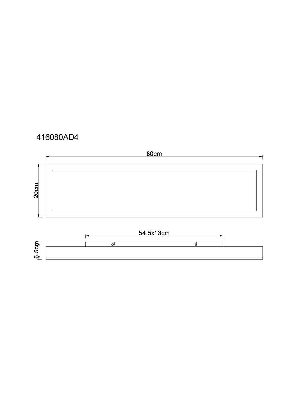 LED-DECKENLEUCHTE 416080AD4 DORO - Weiss/Dunkelgrau, Basics, Kunststoff/Metall (80/20/6,5cm) - Globo
