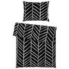 Bettwäsche Marble in Schwarz ca. 140x200cm - Schwarz, KONVENTIONELL, Textil (140/200cm) - Modern Living