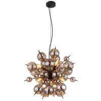 Hängeleuchte Udo Schwarz max. 25 Watt - Schwarz, Design, Glas/Metall (55/120cm) - Globo