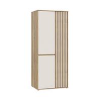 Komoda Eliston - siva/boje hrasta, Natur, drvni materijal/plastika (84/200,1/54cm) - Modern Living