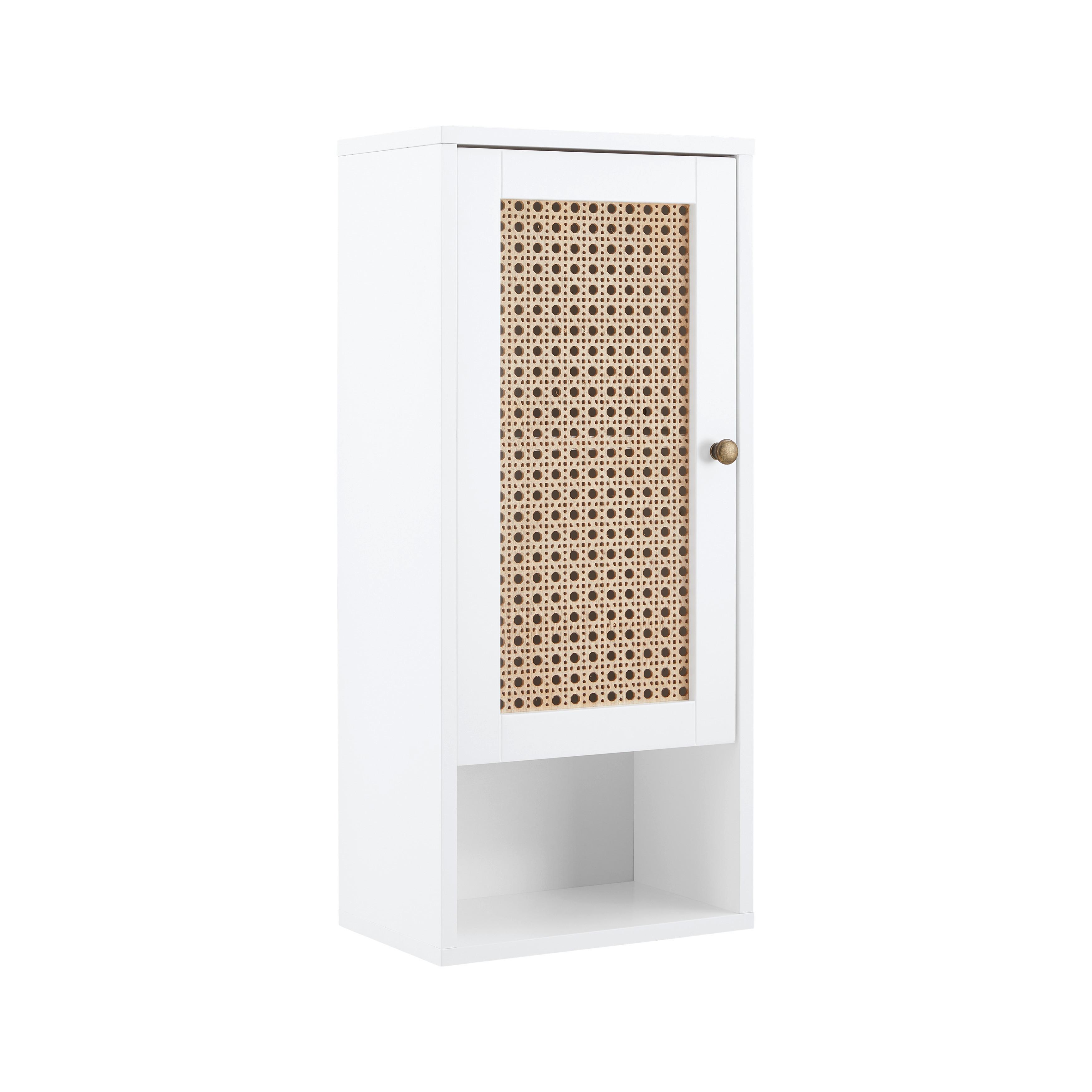 VÄGGSKÅP LISA - vit/bronsfärgad, Modern, metall/trämaterial (32/72/20cm) - Bessagi Home