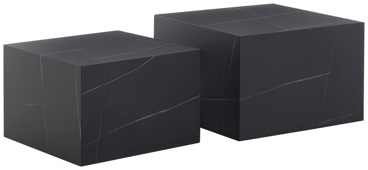 Stolić Set 2/1 Avril - zlatne boje/crna, Design, drvni materijal (60/52/40/35/60/52cm) - Modern Living