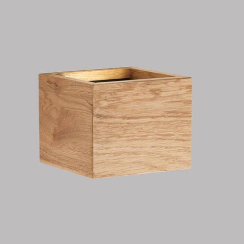 KINKIET LED 30543 SHINE-WOOD - czarny, Natur, metal/drewno (12,5/10/11,5cm) - Fischer & Honsel