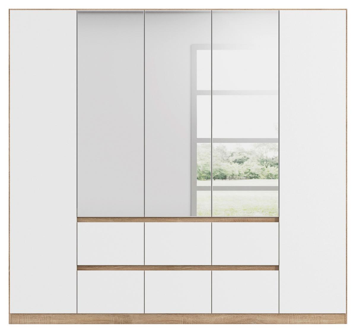 Ormar S Klasičnim Vratima Mainz - bijela/boje hrasta, Basics, drvni materijal (226/210/54cm) - Modern Living