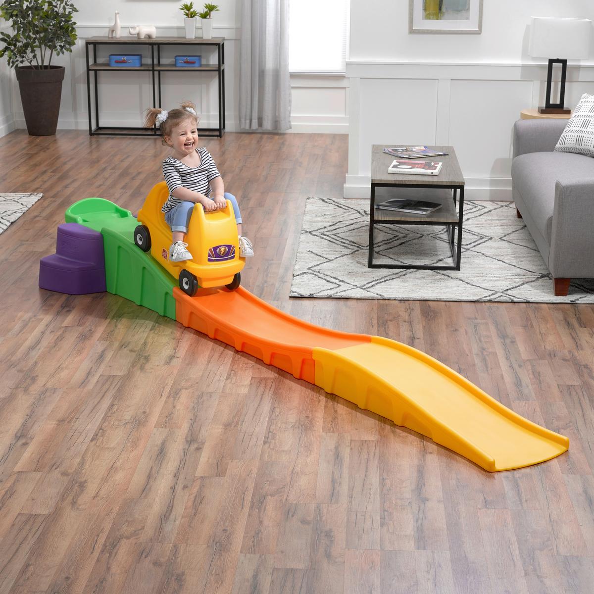Achterbahn Rauf&Runter aus Kunststoff - Gelb, Basics, Kunststoff (312/37,5/77cm)