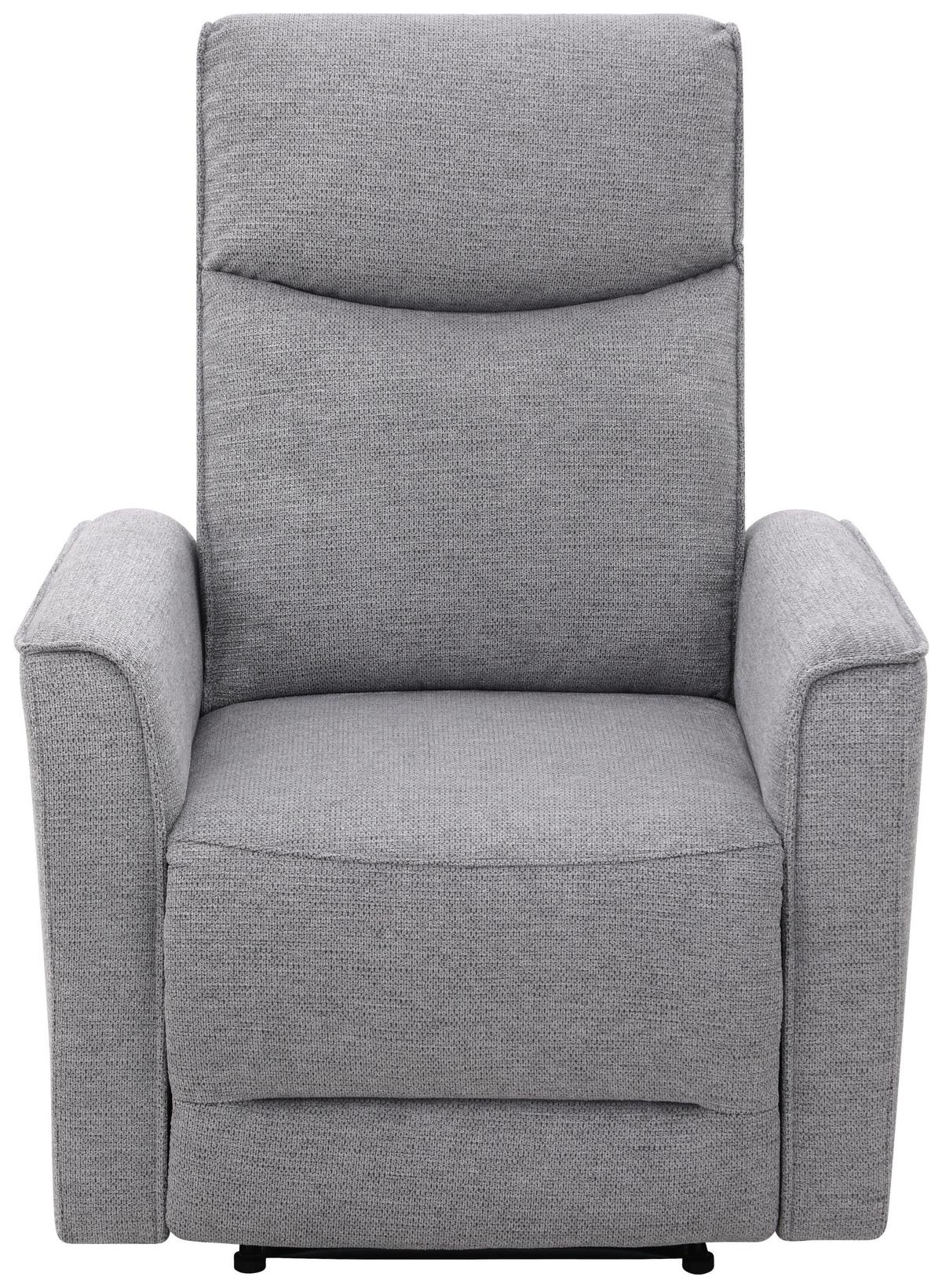 Tv Fotelj Leon, Temno Siva, Relaks Funkcija - temno siva/črna, Basics, kovina/umetna masa (80/102/96cm) - Ondega