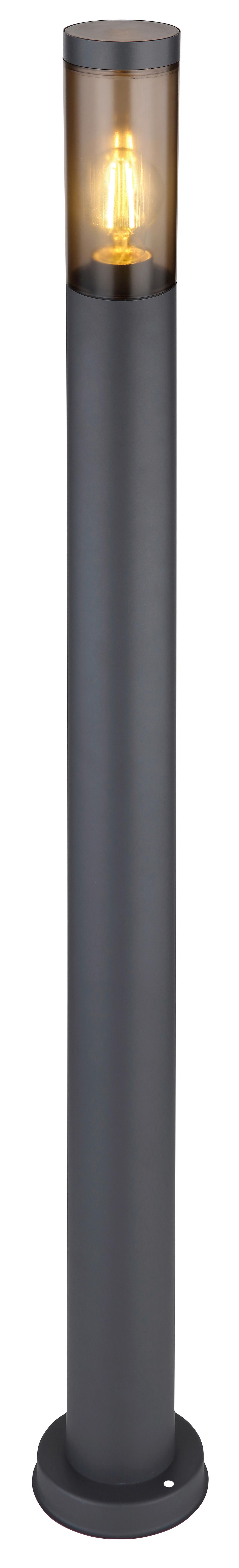 Außenleuchte Boston in Grau/Anthrazit max. 23 Watt - Anthrazit/Grau, Design, Kunststoff/Metall (12,7/110cm) - Globo
