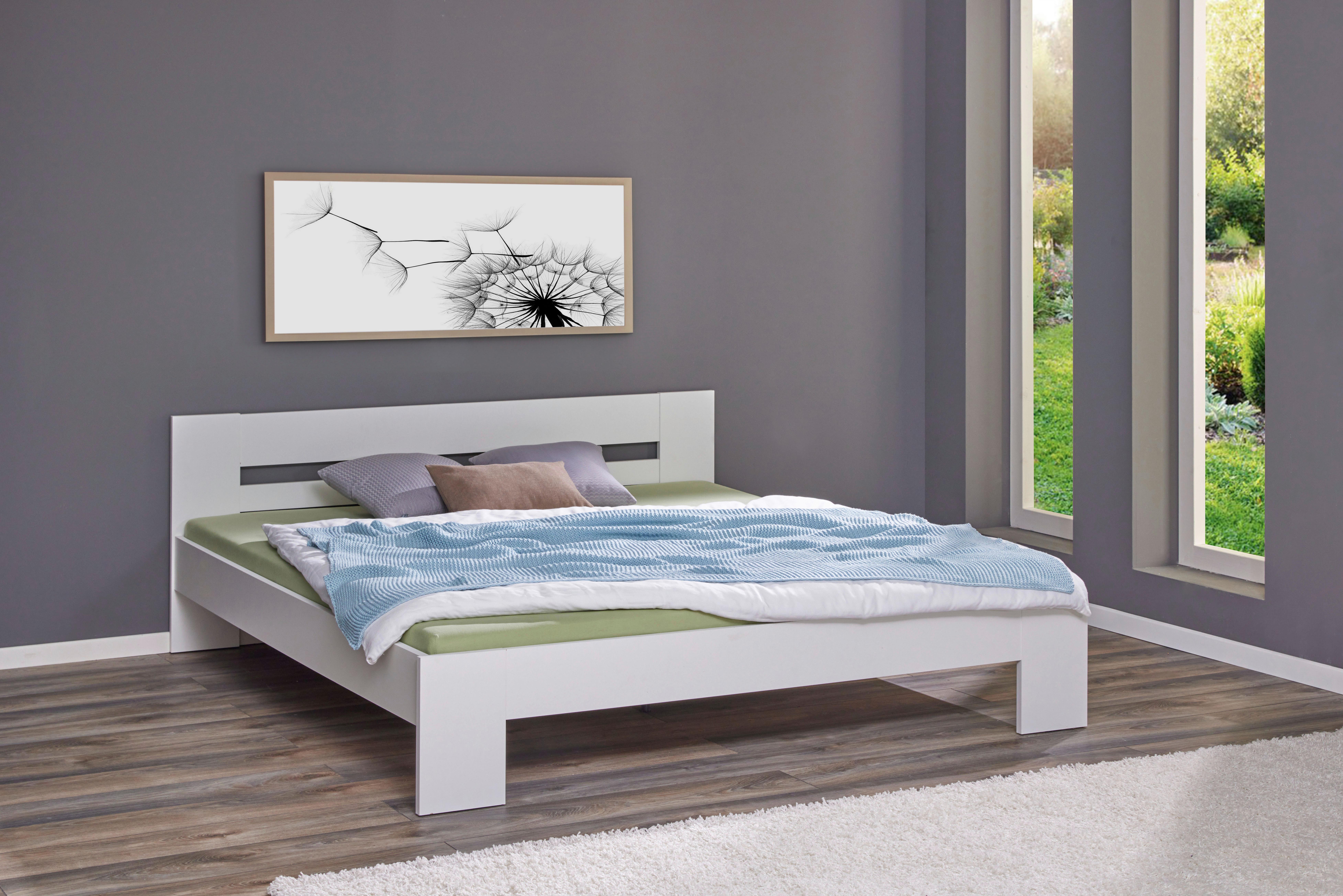 Bett Annik ca. 180x200 cm Weiß - Weiß, MODERN, Holzwerkstoff (180/200cm) - MID.YOU