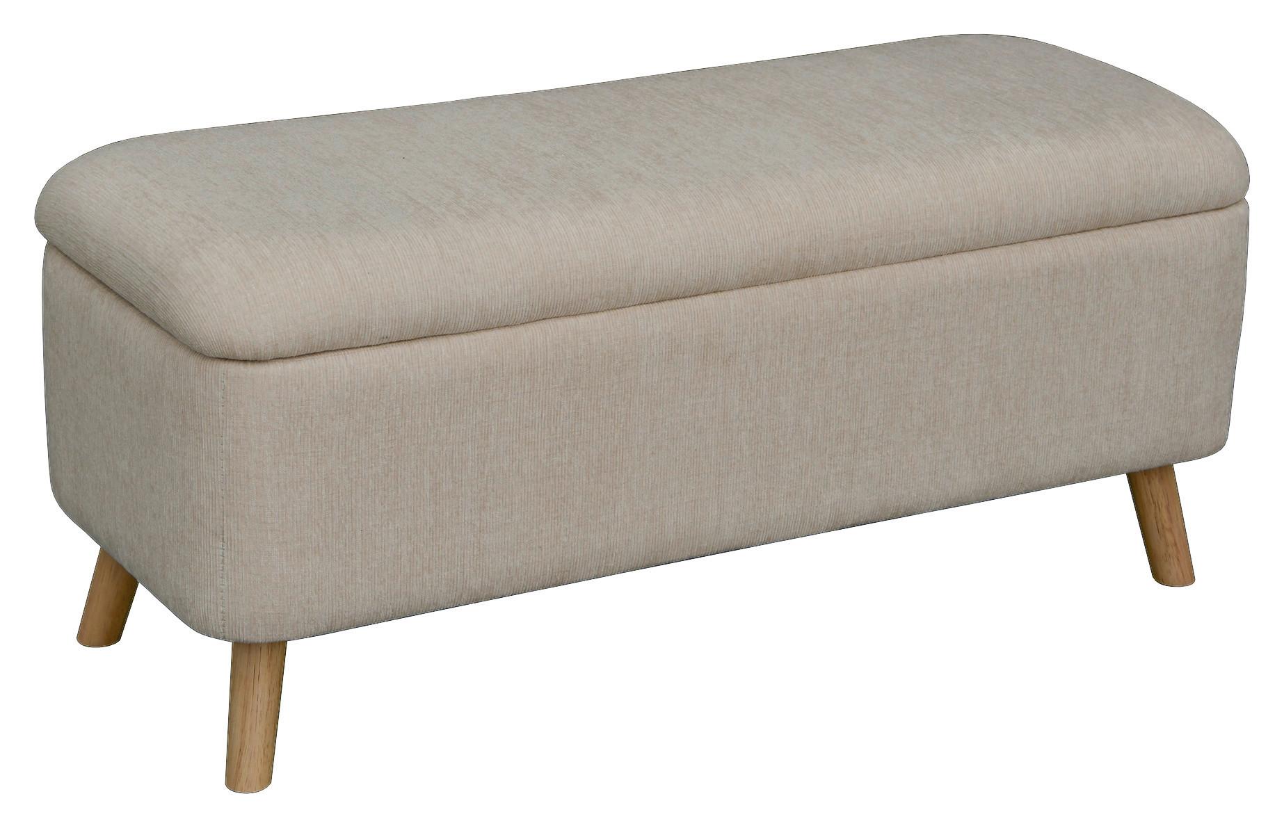 Klop Jenson - bež/naravne barve, Moderno, tekstil/les (100/43/40cm) - Mömax