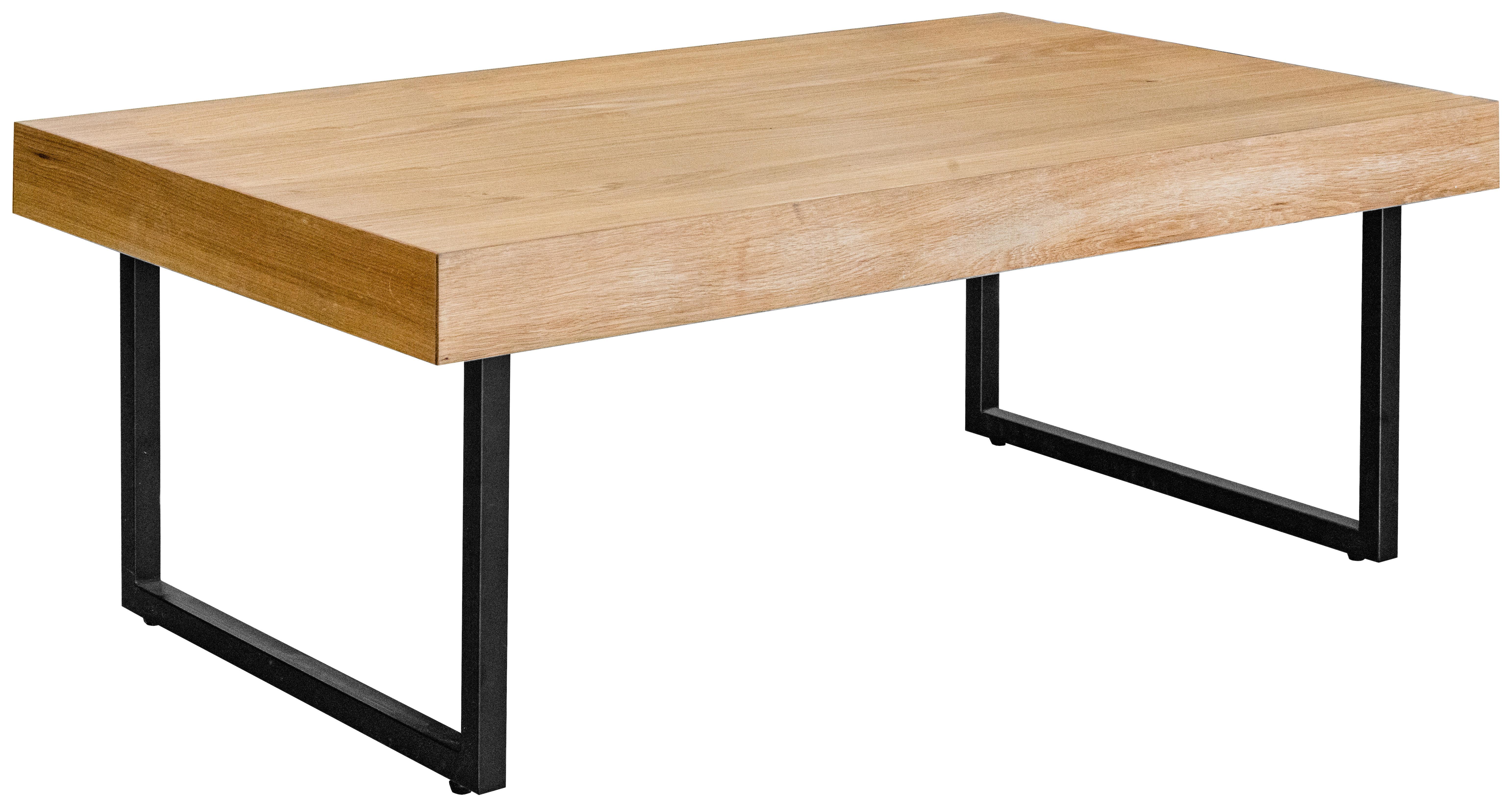STOLIK KAWOWY WISZNU - kolor dębowy/czarny, Design, materiał drewnopochodny/metal (110/65/42,5cm) - MID.YOU