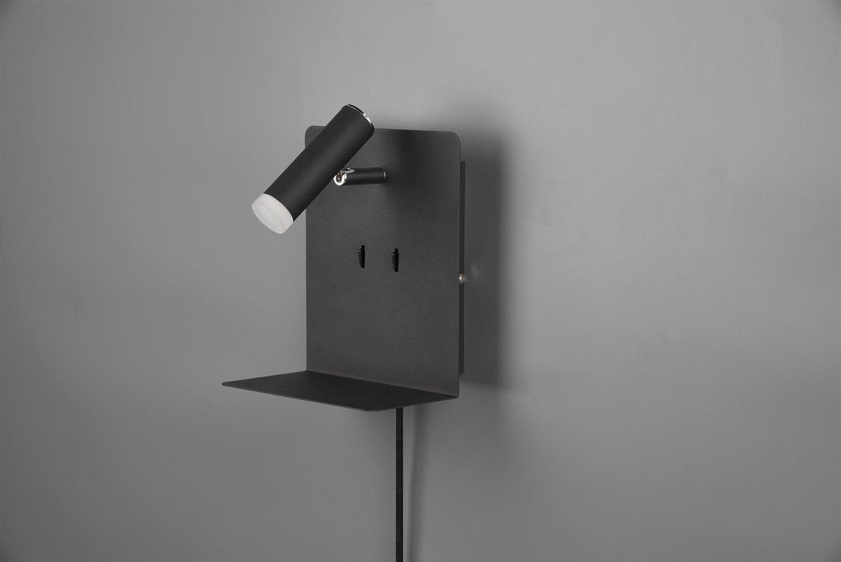 LED-Wandleuchte Element in Schwarz max. 3 Watt - Schwarz, Basics, Metall (20/16/14cm) - Trio Leuchten