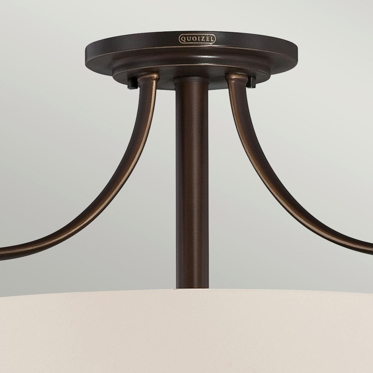 Stropna Svjetiljka Chantilly - brončane boje/tamno smeđa, Natur, staklo/metal (45.7/30.5cm) - Elstead Lighting