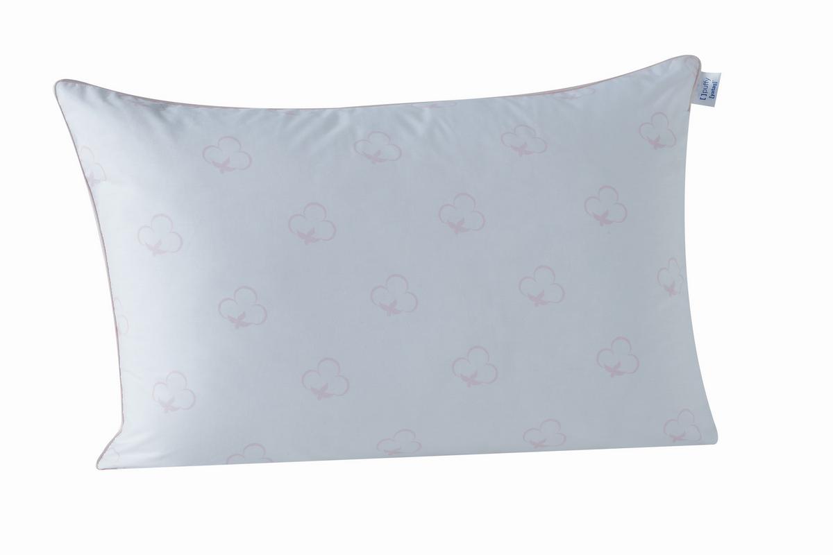 Kopfkissen Cotton ca. 40x80x5 cm Weiß - Weiß, Basics, Textil (40/80/5cm) - Yatas