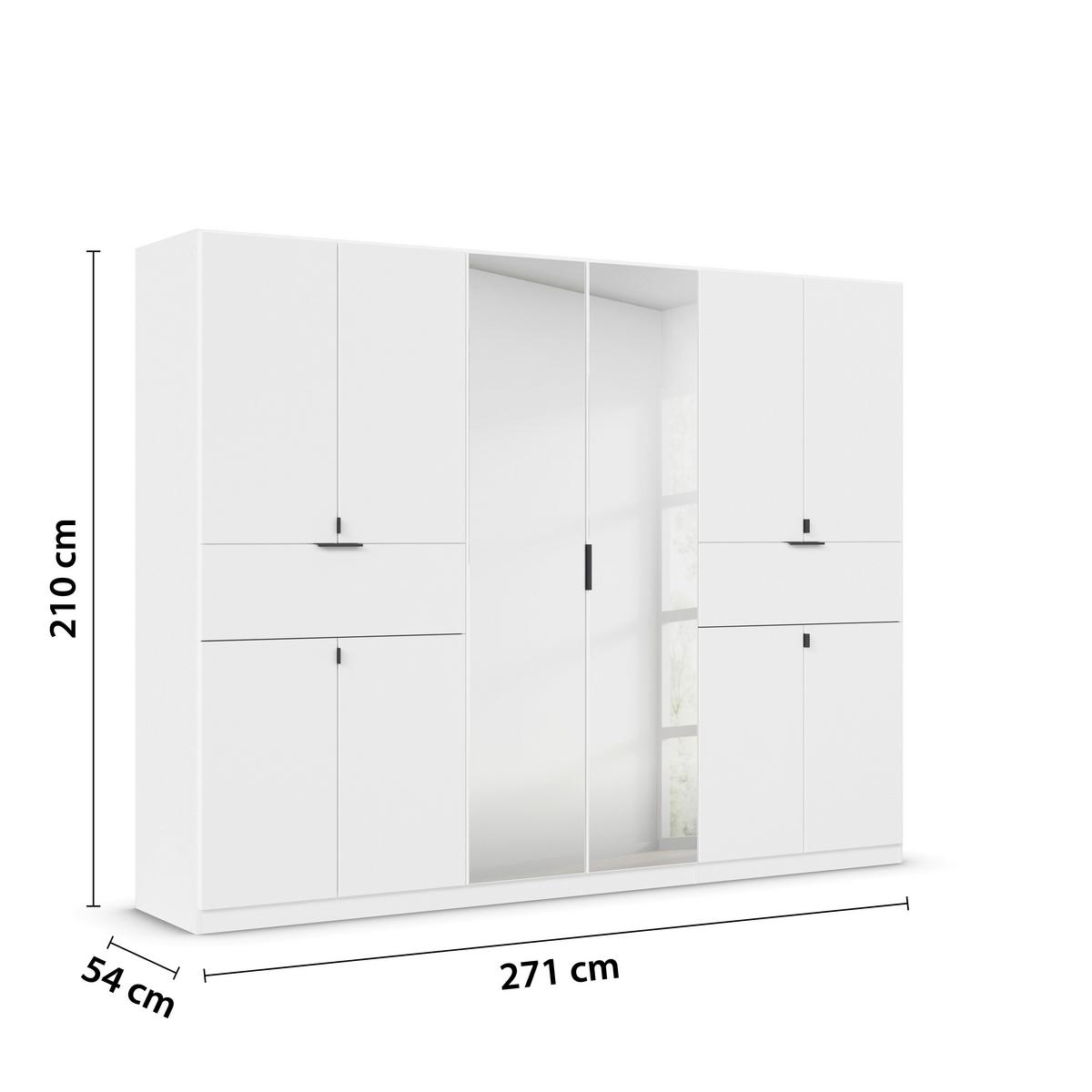 Ormar S Klasičnim Vratima Ticao - bijela/siva, Moderno, drvni materijal/metal (271/210/54cm) - Modern Living
