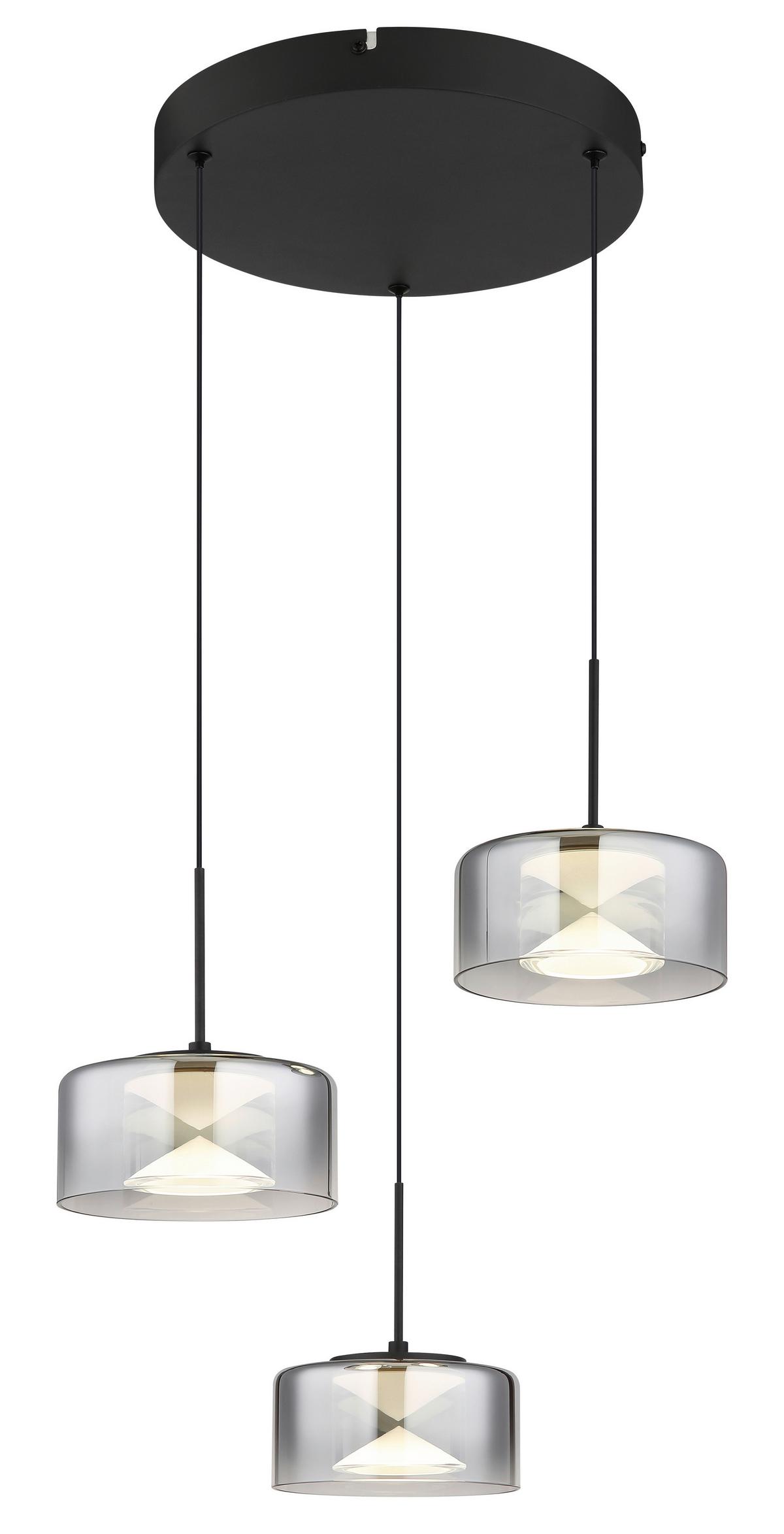 LAMPA WISZĄCA LISSI - przejrzysty/czarny, Design, tworzywo sztuczne/metal (40/150cm) - Collet's Monde