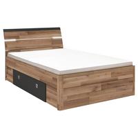 Postelja Mars, S Predali, 140x200 - temno siva/črna, Konvencionalno, umetna masa/leseni material (140/200cm) - MID.YOU