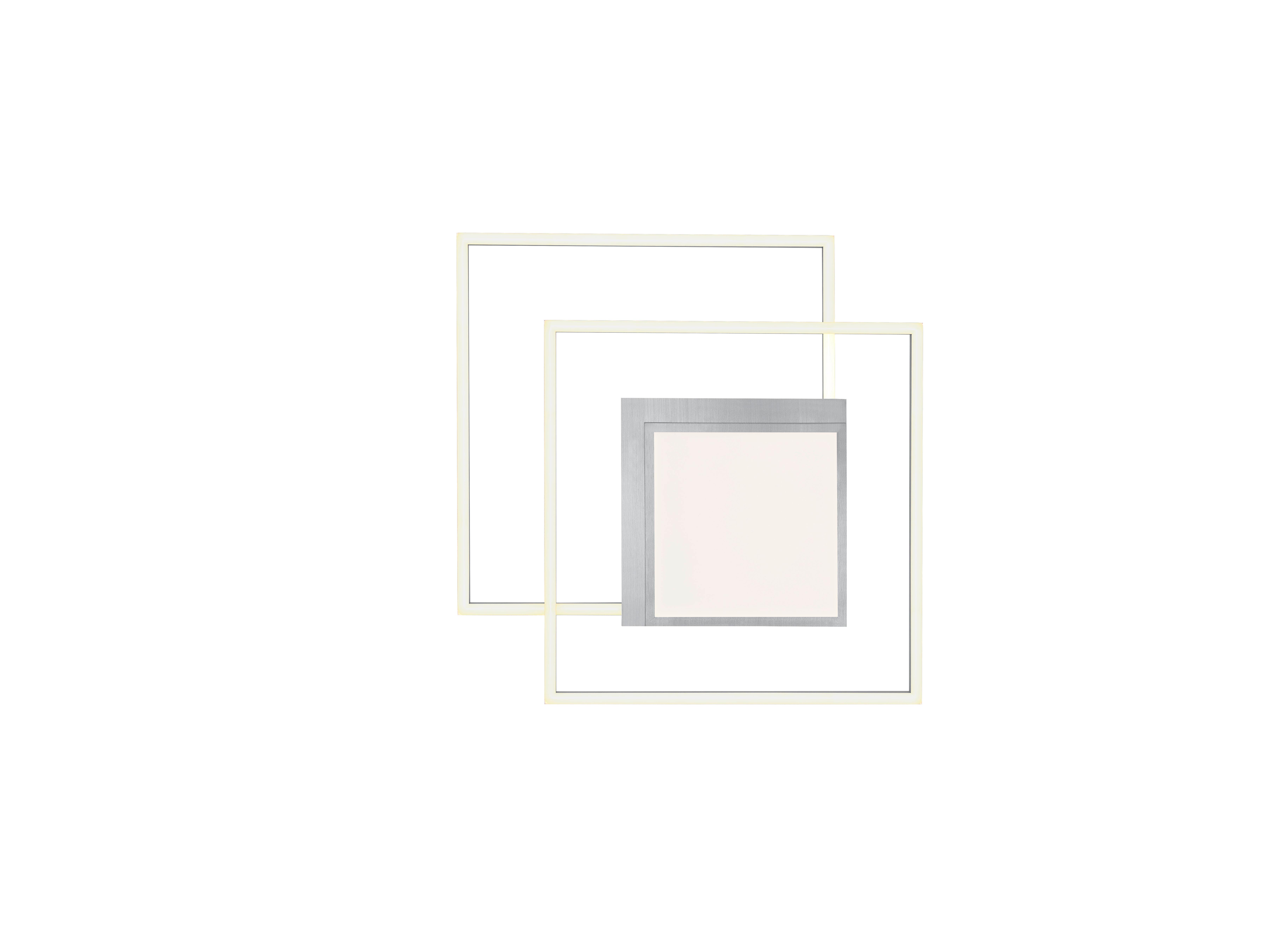 LAMPA SUFITOWA LED 70622/1-37 KARO - kolor aluminiowy, Design, metal (60/60/10cm) - Hell
