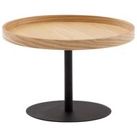 Klubska Miza Wl6.497 - črna/rjava, Moderno, kovina/leseni material (61/40/40cm) - MID.YOU
