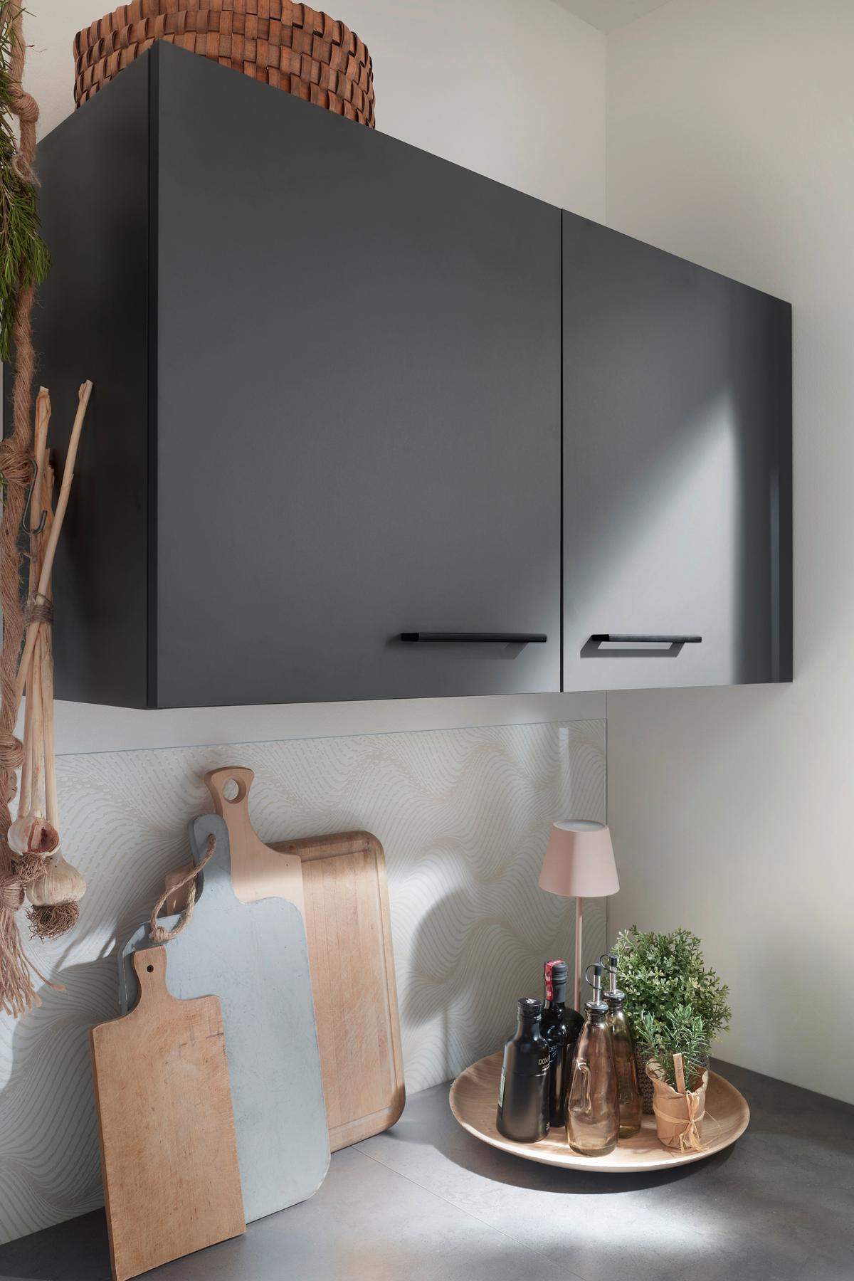 Kuhinjski Blok Z Aparati Oliver, 310cm - siva/črna, Design, kovina/leseni material (310cm) - Respekta