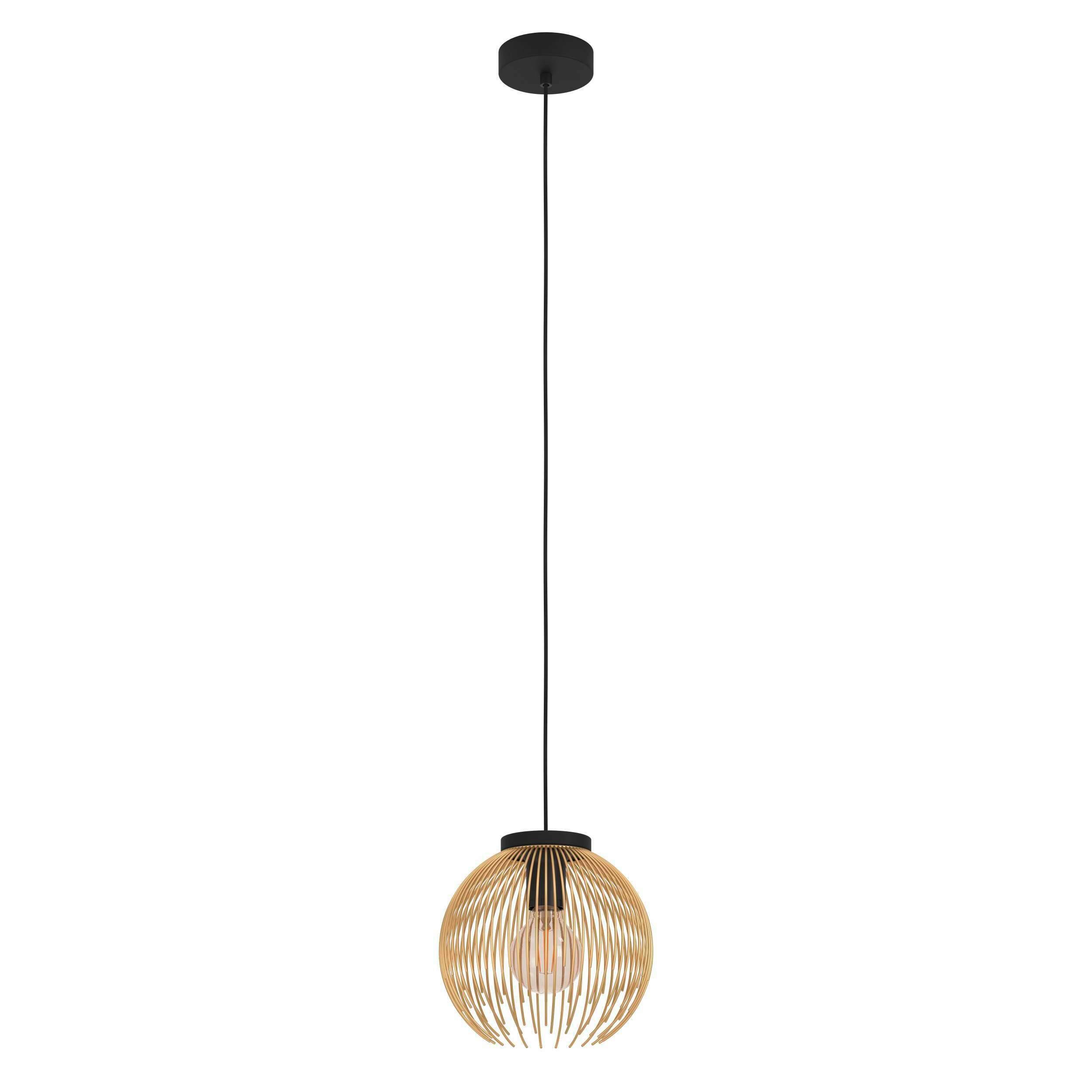 LAMPA WISZĄCA 900166* VENEZUELA - czarny/kolor złoty, Trend, metal (23,5/110cm)