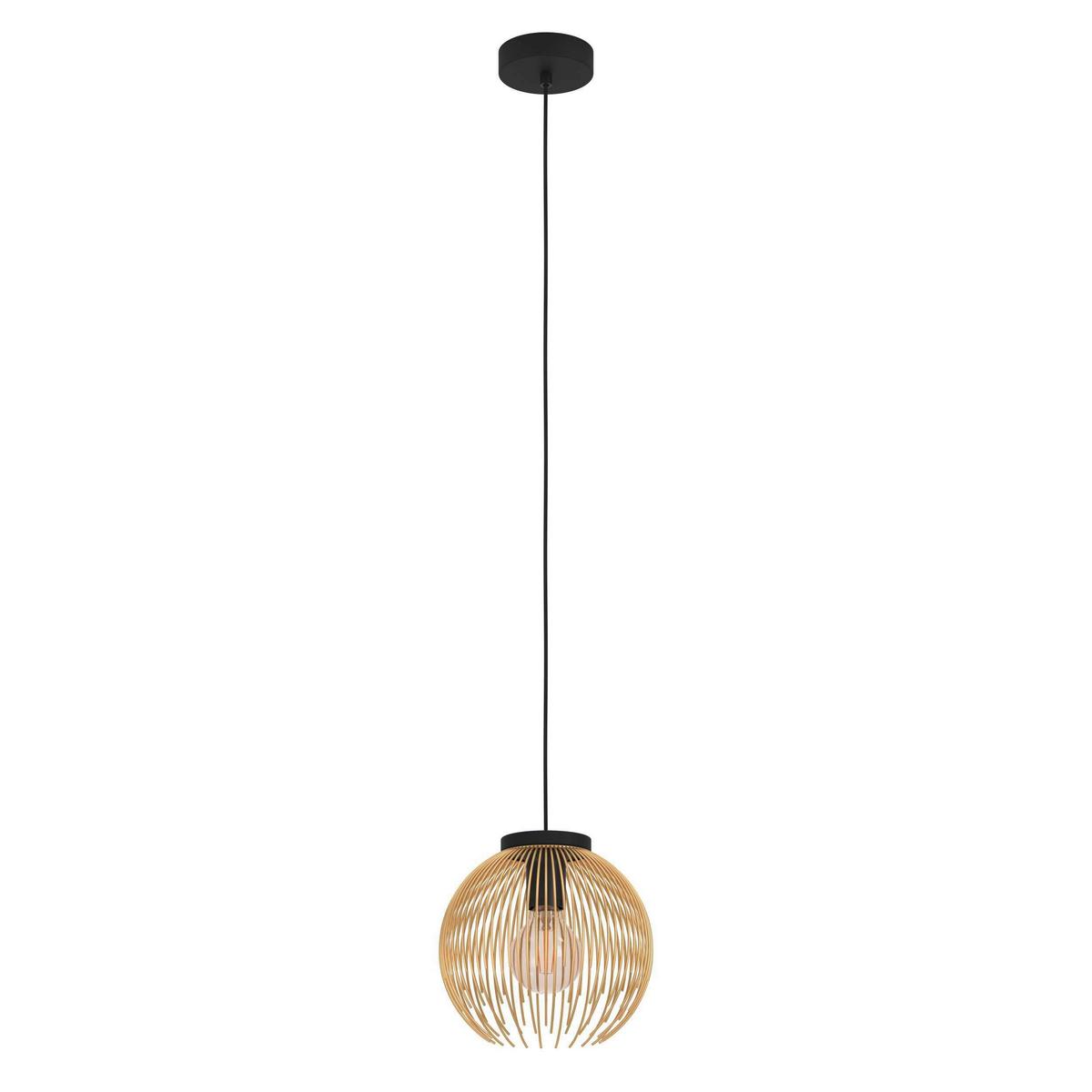 LAMPA WISZĄCA 900166* VENEZUELA - czarny/kolor złoty, Trend, metal (23,5/110cm)