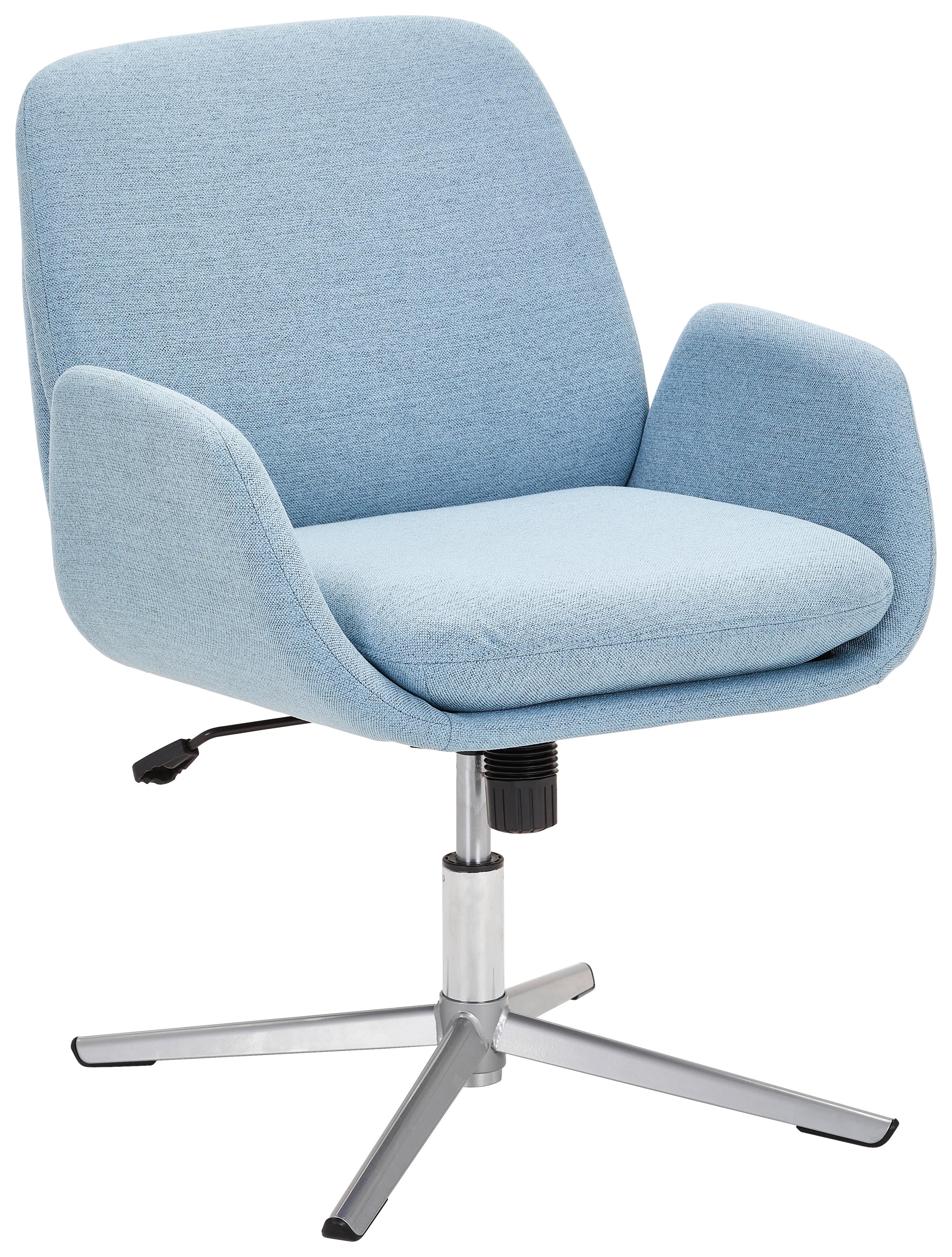 KRZESŁO Z PODŁOKIETNIKAMI SIGI    -NOVEL- - niebieski, Konventionell, metal/tkanina (60/77-84/66cm) - Novel