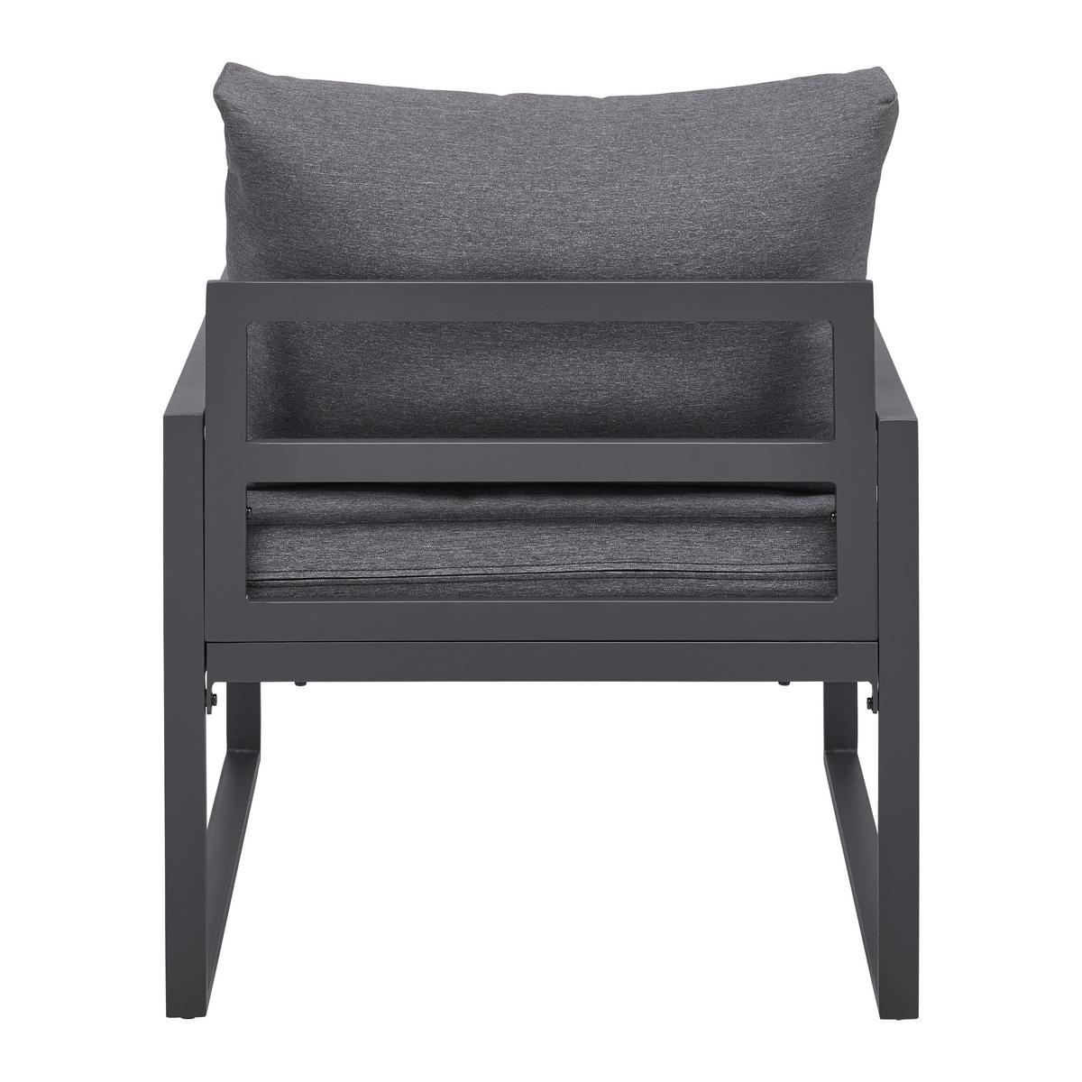 Kerti Garnitúra Louisiana - fekete/antracit, Modern, Üveg/textil (179/66/69cm) - Mömax