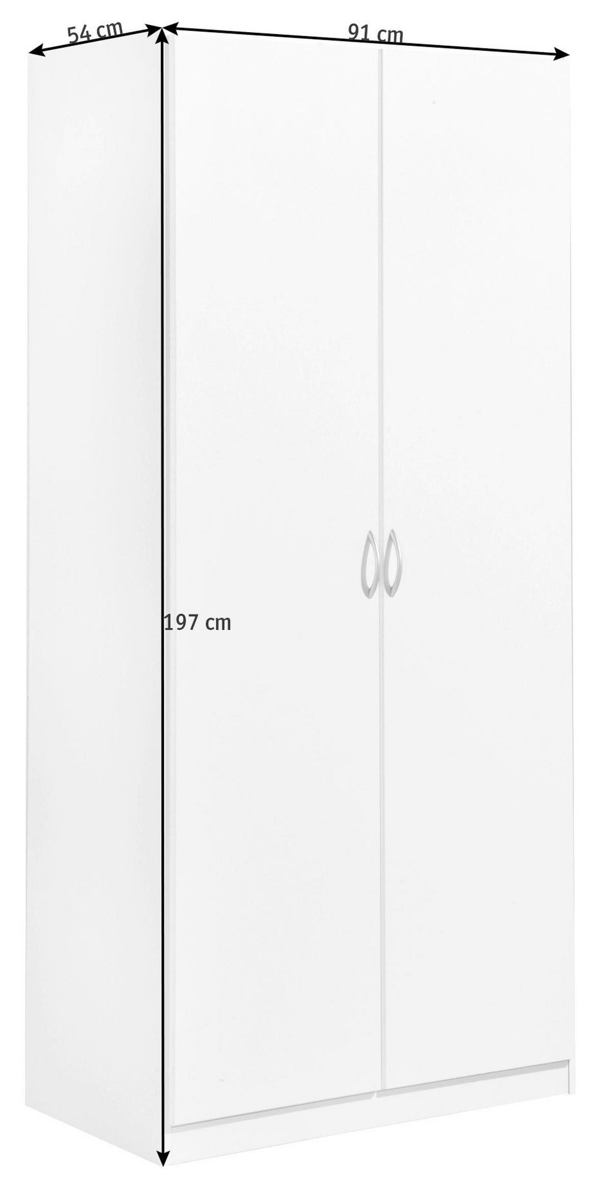 Omara S Klasičnimi Vrati Case, Siva - srebrne barve/siva, Design, umetna masa/leseni material (91/197/54cm) - Boxxx