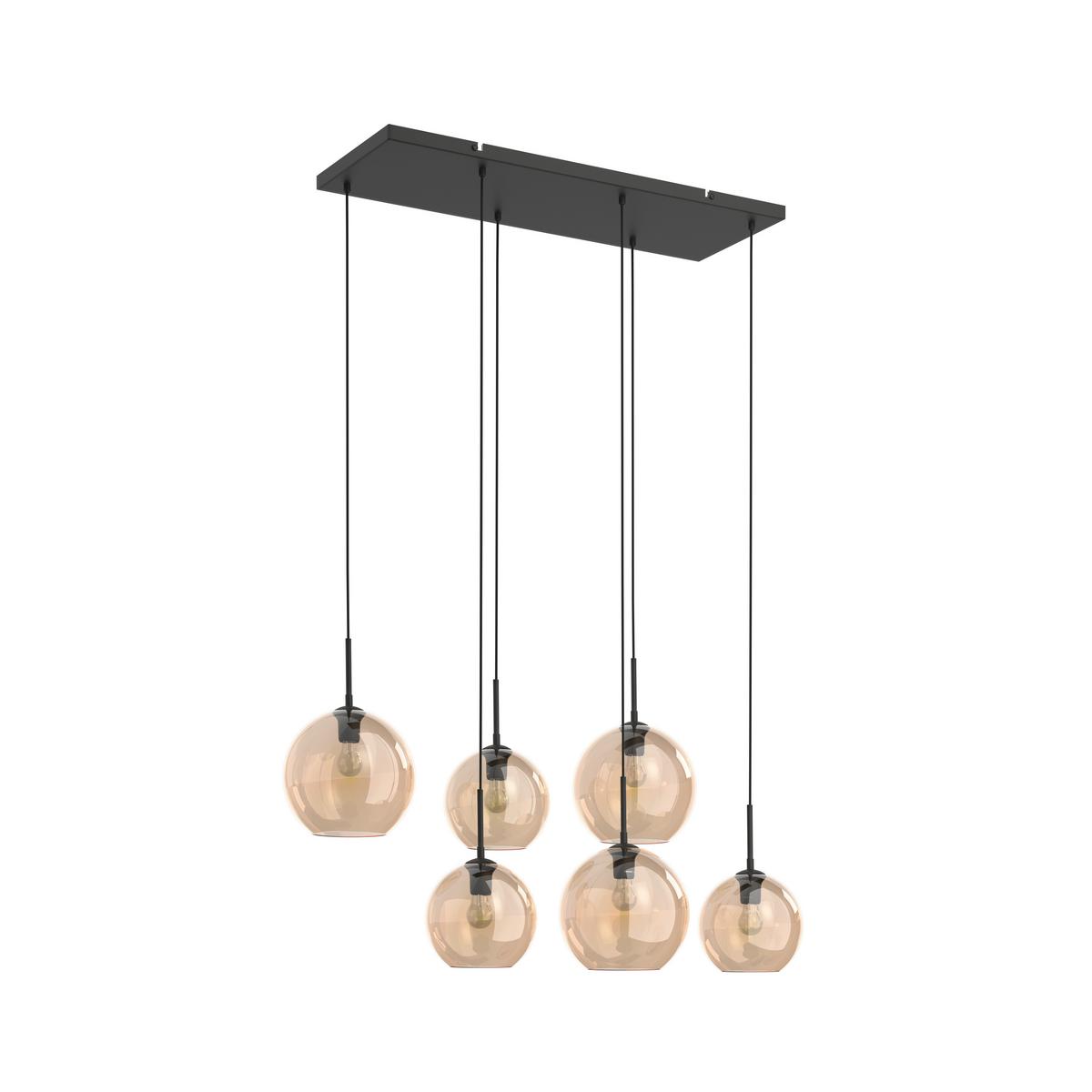 LAMPA WISZĄCA AMELIE *SBN* - kolor bursztynowy, Basics, metal/szkło (97,5/42,5/150cm) - Novel