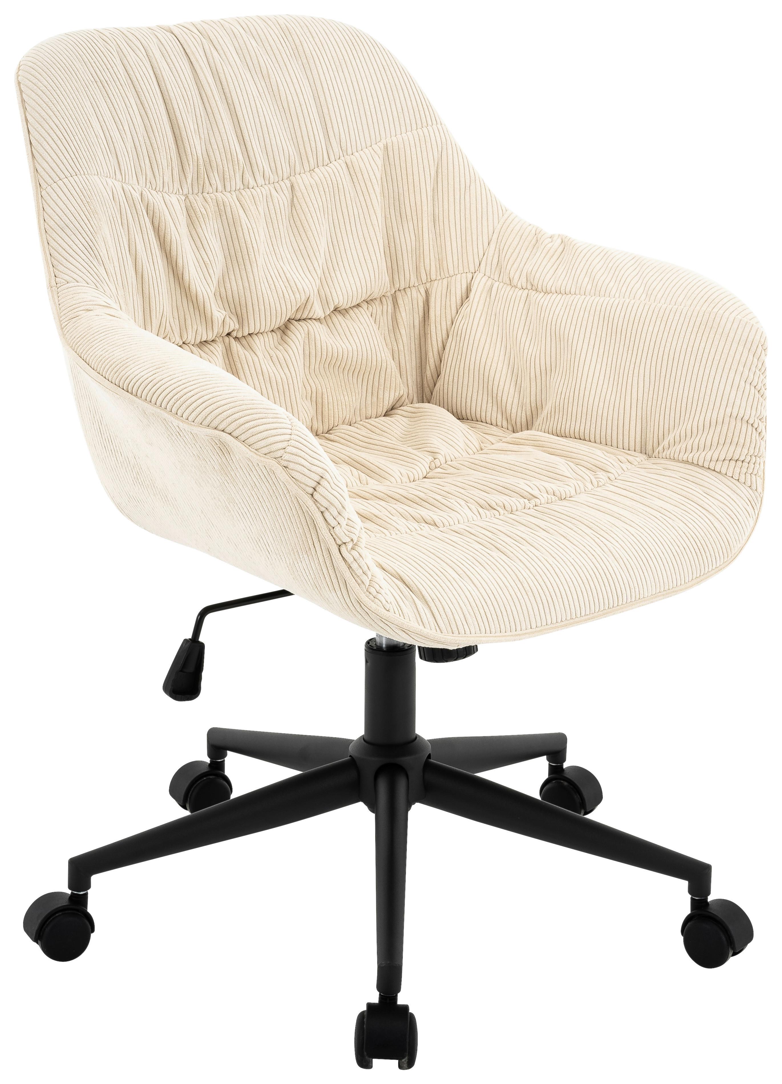 Uredska Fotelja Nizza 2 - crna/krem, Moderno, metal/tekstil (69/95/64cm) - Modern Living