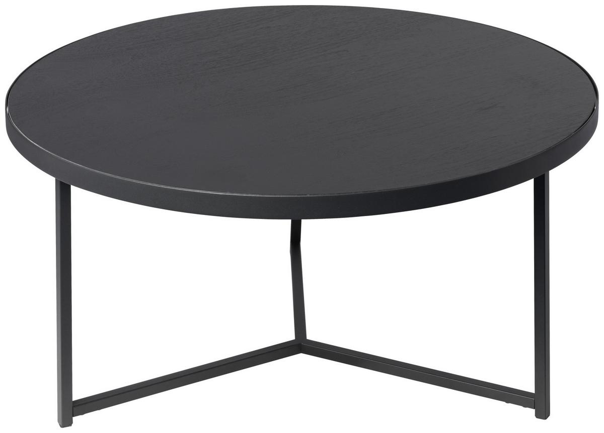 STOLIK KAWOWY PETER - czarny, Design, materiał drewnopochodny/metal (80/80/40cm) - MID.YOU