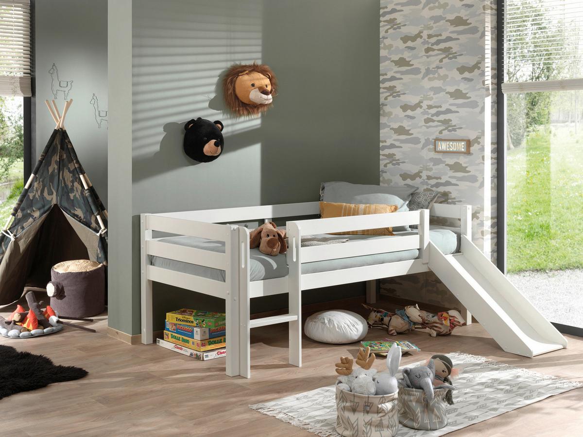 Spielbett "Pino", weiß - Weiß, MODERN, Holz/Holzwerkstoff (90/200cm) - MID.YOU
