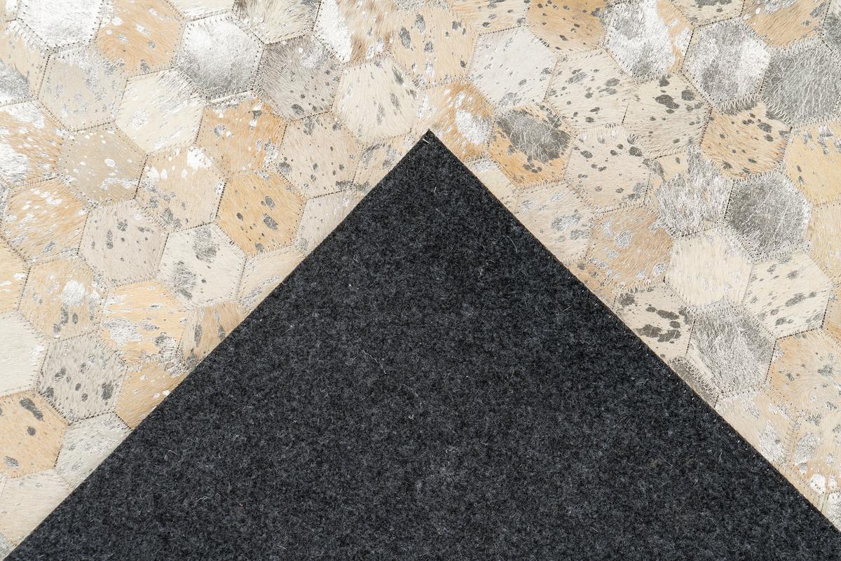 FLACHWEBETEPPICH LAVIN 1025 SILBER - Silberfarben, Konventionell, Leder (120/170cm) - Kayoom