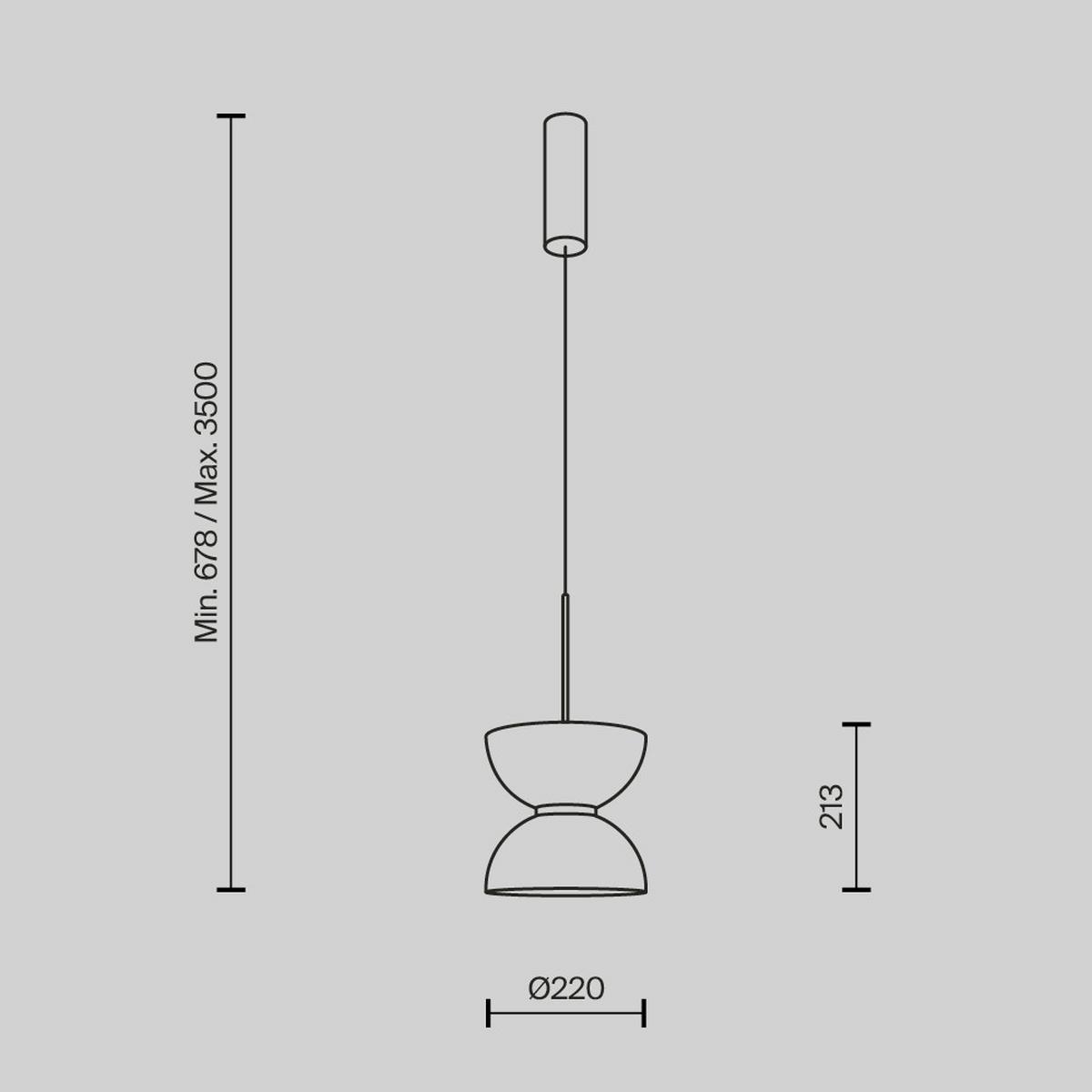 Pendelleuchte Mod178pl-L11g3k - Weiss/Goldfarben, Design, Metall (22/350cm) - MAYTONI