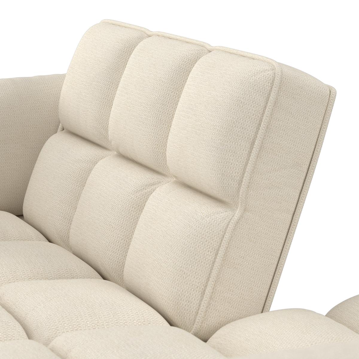 Schlafsofa Cora Webstoff Creme - Creme/Naturfarben, MODERN, Holz/Textil (214/92/81cm) - Bessagi Home