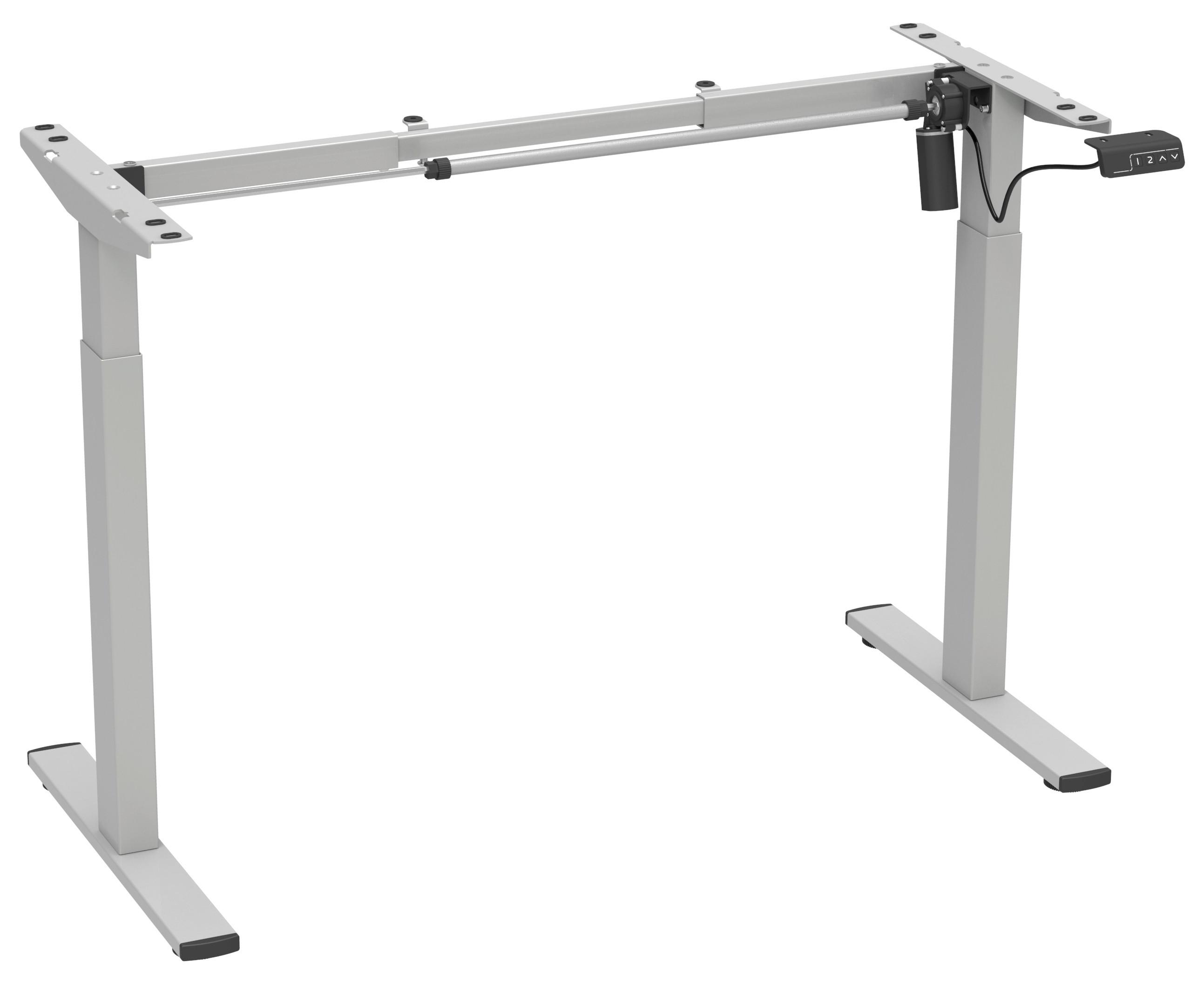 Tischgestell E-Lona - Silberfarben, Design, Metall (92/48/71cm) - MID.YOU