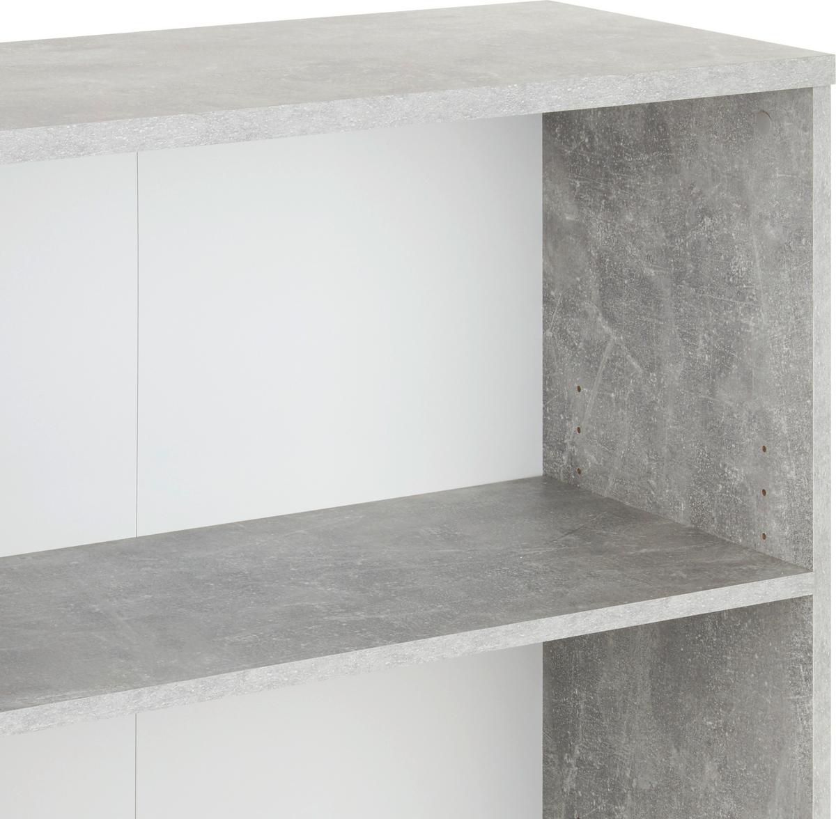 Regal 4-you New Yur02, Siva, Bela - siva/črna, Moderno, leseni material (74/111,5/34,6cm) - Mömax