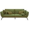 Bigsofa Trendy Olivgrün - Schwarz/Olivgrün, MODERN, Holzwerkstoff (260/93/124cm) - Premium Living