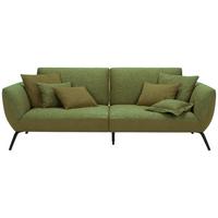 Bigsofa Trendy Olivgrün - Schwarz/Olivgrün, MODERN, Holzwerkstoff (260/93/124cm) - Premium Living