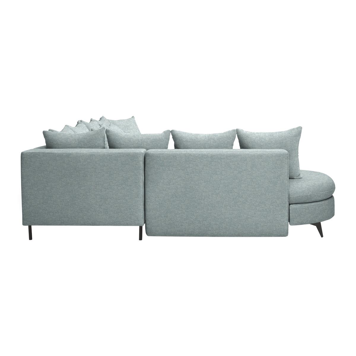 Ecksofa Axel Hellblau - Schwarz/Hellblau, MODERN, Textil/Metall (250/87/291cm) - Mömax