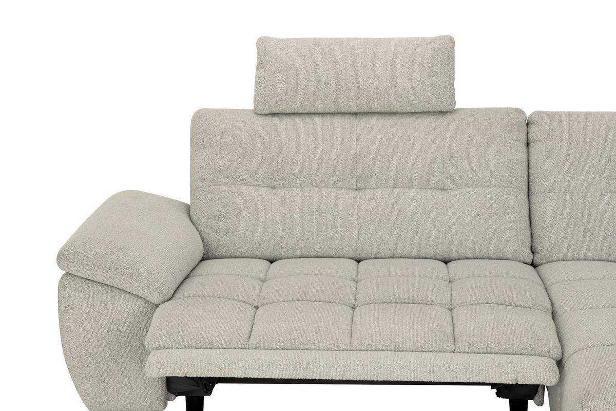 Sedežna Garnitura Venice, Desna - črna/bela, Moderno, kovina/tekstil (268/107/156cm) - Premium Living
